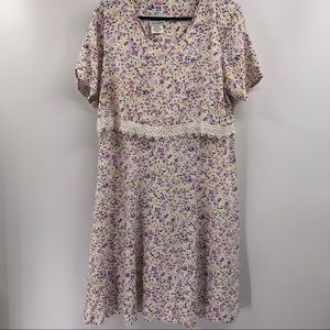 ms basia california floral midi dress